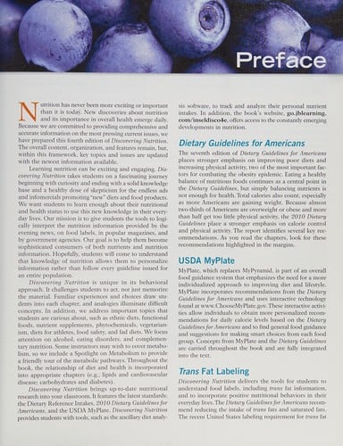 Discovering nutrition