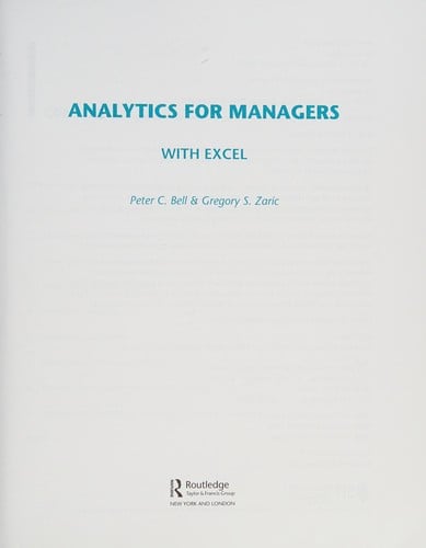 Analytics for managers