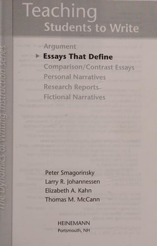 Teaching students to write essays that define