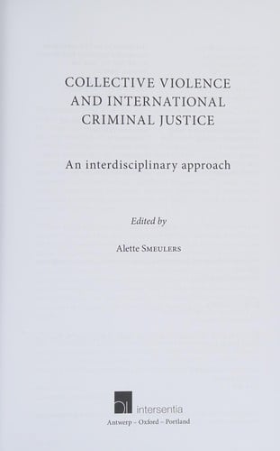 Collective violence and international criminal justice