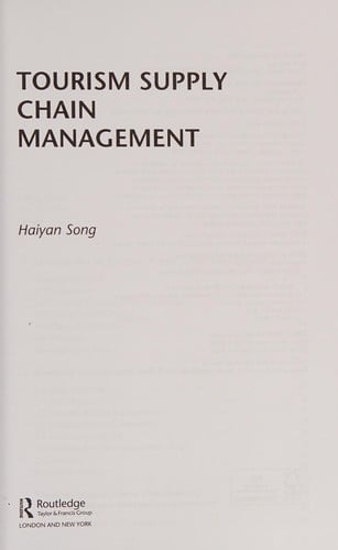 Tourism supply chain management