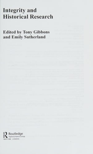 Integrity and historical research