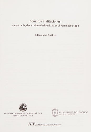 Construir instituciones