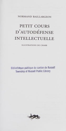 Petit cours d'autodéfense intellectuelle