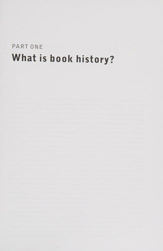 BOOK HISTORY READER; ED. BY DAVID FINKELSTEIN
