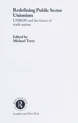 Redefining public sector unionism