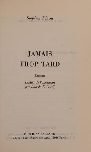 Jamais trop tard
