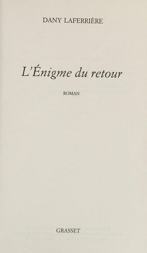 L'énigme du retour