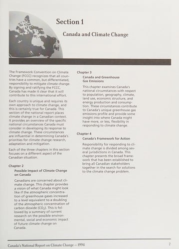 Canada's national report on climate change