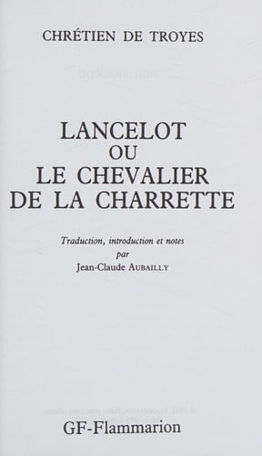 Lancelot ou le chevalier de la charrette