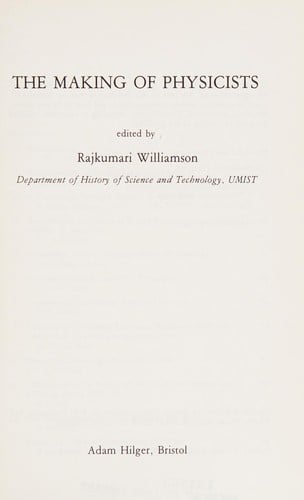 The Making of physicists