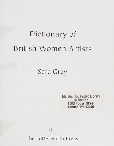 The dictionary of British women artists