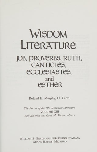 Wisdom literature