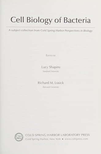 Cell biology of bacteria