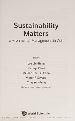 Sustainability matters