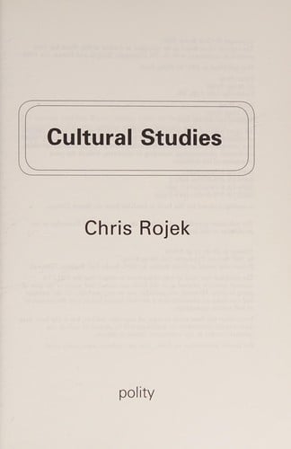 CULTURAL STUDIES