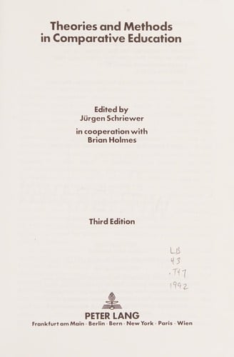Theories and methods in comparative education