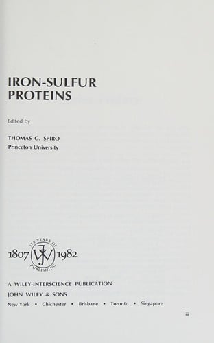 Iron-sulfur proteins