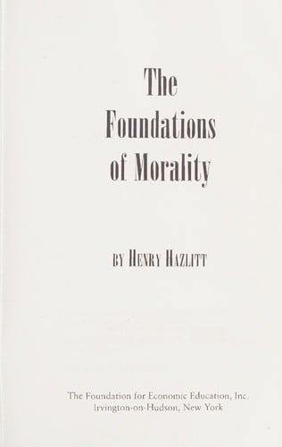 The foundations of morality