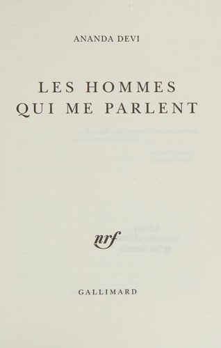 Les hommes qui me parlent