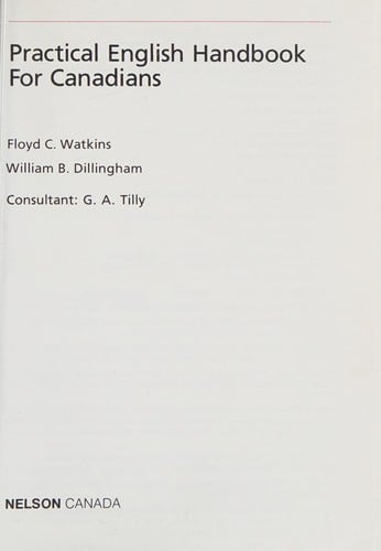 Practical English handbook for Canadians