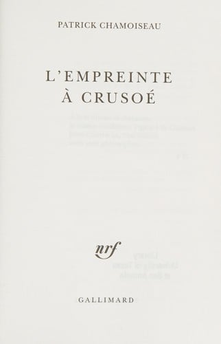 L'empreinte à Crusoé
