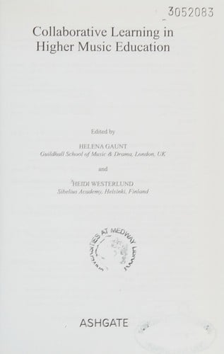 Collaborative learning in higher music education