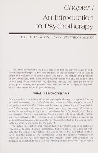 Psychotherapies