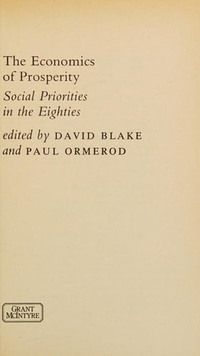 The Economics of prosperity