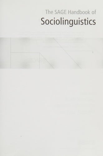 The SAGE handbook of sociolinguistics