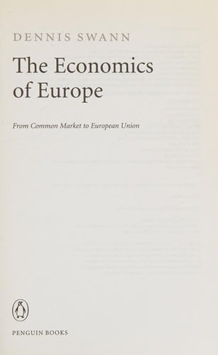 The economics of Europe