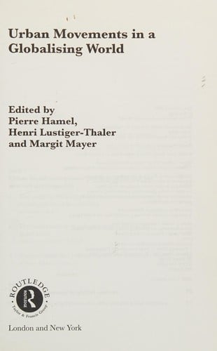 Urban movements in a globalising world