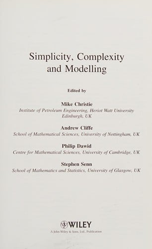 Simplicity, complexity, and modelling