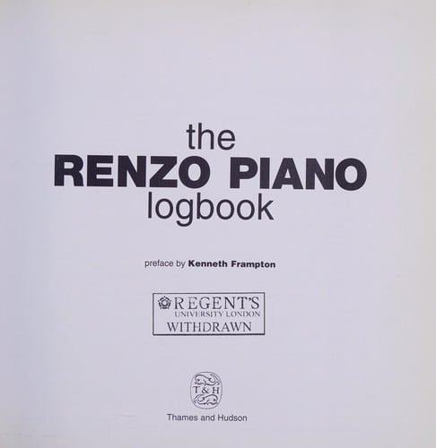 The Renzo Piano logbook
