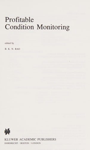 Profitable condition monitoring