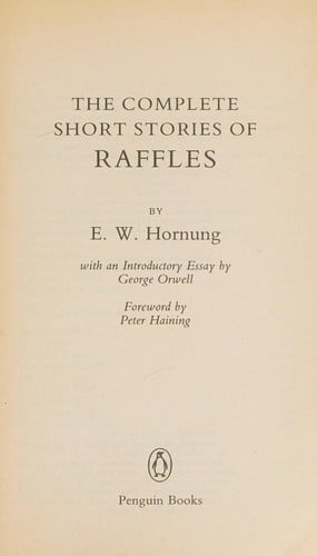 The complete short stories of Raffles