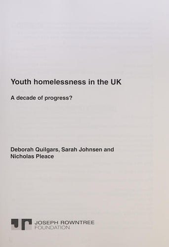 Youth homelessness in the UK