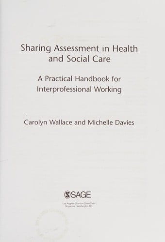 Sharing assessment in health and social care