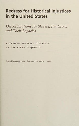 Redress for historical injustices in the United States