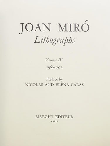 Joan Miro Lithographs (Joan Miro Lithographs, 1953-1964)