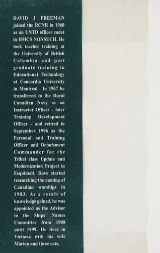 Canadian warship names