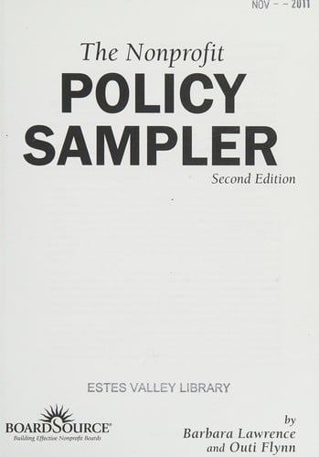 The nonprofit policy sampler
