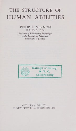 The structure of human abilities