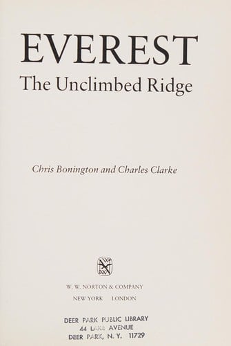 Everest, the unclimbed ridge