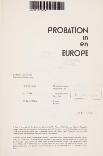Probation in Europe
