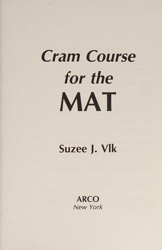 Cram course for the MAT