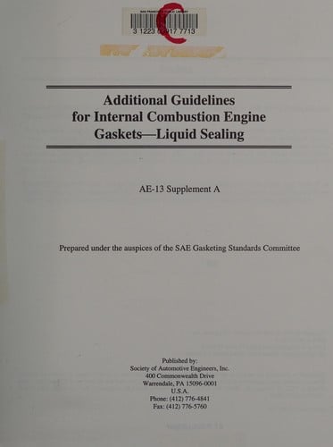 Additional guidelines for internal combustion engine gaskets--liquid sealing