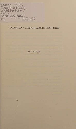 Toward a minor architecture