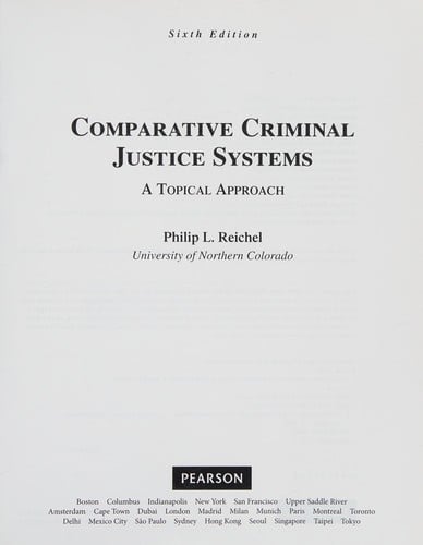 Comparative criminal justice systems