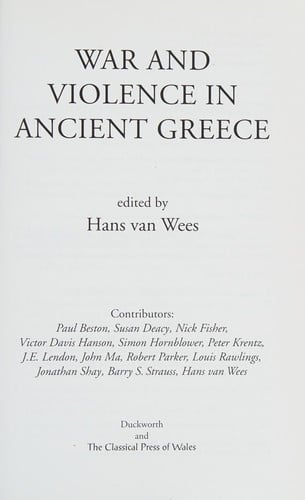 War and violence in ancient Greece